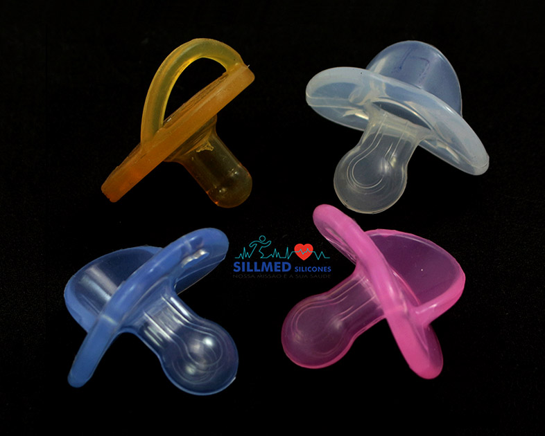 Chupeta em Silicone Colorida